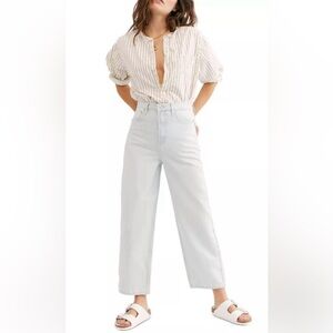 We the Free (Free People) Frank Dad Jeans in Icy Blue, size 27